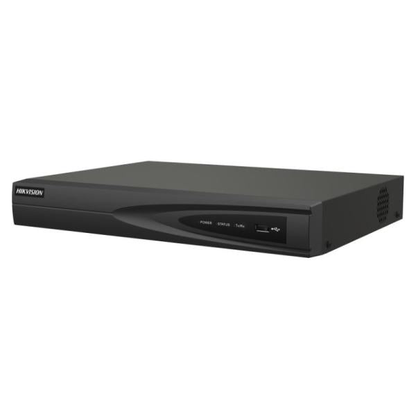 Grabadora Nvr Hikvision Ds-7604ni-q1/4p 4 Canales 4K 8TB H.265+ con Poe - Negro