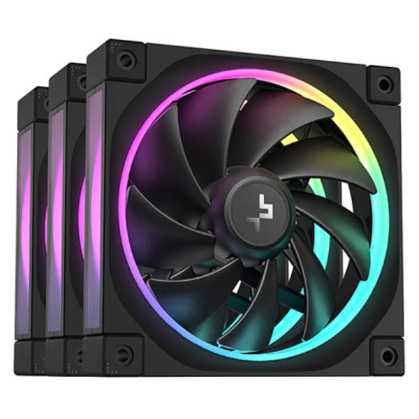 Abanico Argb Deepcool FL12 3IN1 120MM 4 Pin Pwm+ 3 Pin Argb R-FL12-BKAPN3-G - Negro