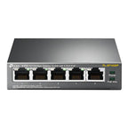 Switch TP Link Tl-sf1005p(un) 5 Puertos RJ45 + Poe 10/100 Mbps No Gestionable - Negro