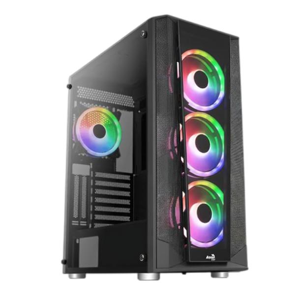 Case frgb Aerocool PRISM-G-BK-V2 mid tower ventiladores 4 de 120 mm con vidrio vidrio lateral y frontal accm-pb29043.11 Imagen secundaria del producto