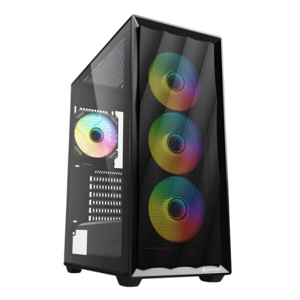 Case RGB Sharkoon VK4 Mid Tower Ventiladores 4 de 120MM con Vidrio Lateral 4044951044115 - Negro