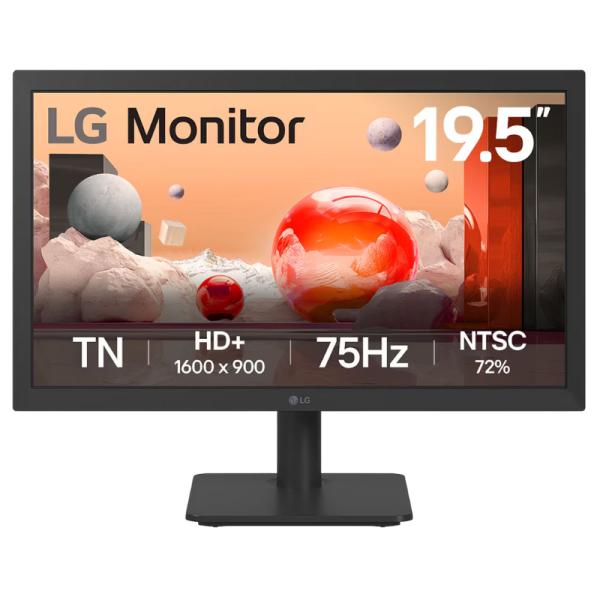Monitor LG 20U401A-B 19.5" Plano 1600 X 900 75HZ Tn AMD Freesync HDMI y D-SUB - Negro