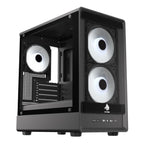Case Eagle Warrior Cg02amra001c Mini Tower Ventiladores 2 de 120MM con Vidrio Lateral - Negro