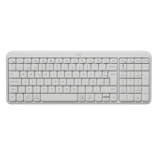 Teclado Logitech K250 Compact Membrana Inalambrico Bluetooth Español 920-013446 - Blanco