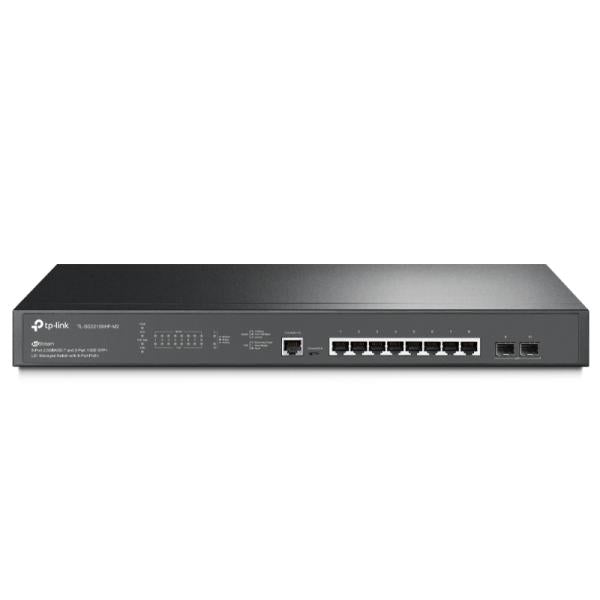 Switch TP Link Sg3210xhp-m2(un) 8 Puertos 2.5 Gbps 1 Puerto RJ45 1 Puerto Micro USB y 2 Ranuras Sfp+ 100/1000/2500 Mbps Adminsitrable - Negro