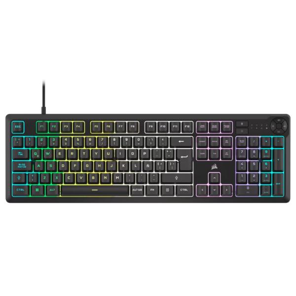Teclado Gaming RGB Corsair K55 Core Membrana Alámbrico Español CH-9226C65-SP - Negro