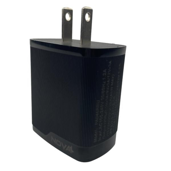 Cargador de Pared Nova Pa046rbu001c 45W 1 Puerto USB-C y 1 Puerto USB-A Carga Rapida - Negro