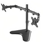 Soporte de Escritorio para Monitores Unno Tekno TM8001BK Compatible con Monitores Planos de Hasta 32" Capacidad de 8KG Cada Uno con Organizador de Cables - Negro