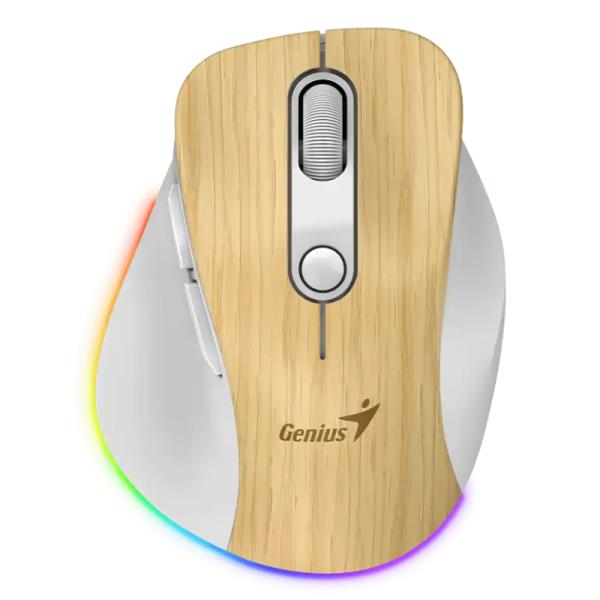 Mouse RGB Genius Ergo 9000S PRO Inalámbrico Bluetooth 2400 Dpi 31030039407 - Madera