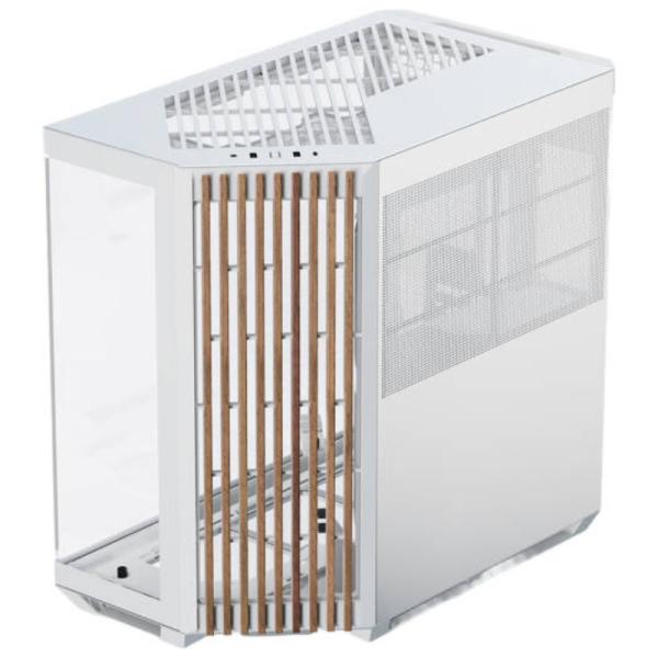 Case Apnx V1-W-WT-V1 mid tower sin ventilación incluida con vidrio lateral y malla frontal angulada apcm-vi01103.21 madera Imagen secundaria del producto