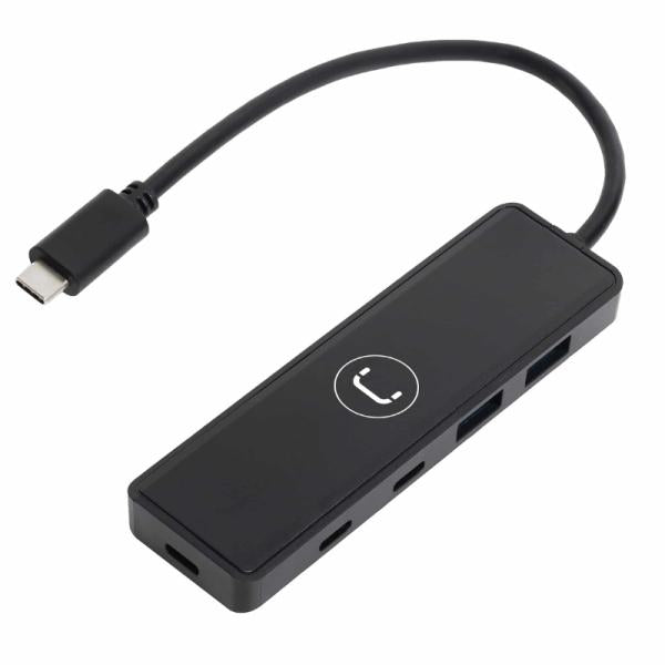Hub Unno Tekno HB1012BK USB-C 4 puertos 2 USB-C 3.0 2 usb-a 3.0 5 GBPS Imagen secundaria del producto