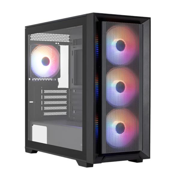 Case gaming RGB Aerocool tern mini mini tower ventiladores 4 de 120 mm con vidrio lateral y malla frontal tern MINI-G-BK-V2 Imagen secundaria del producto
