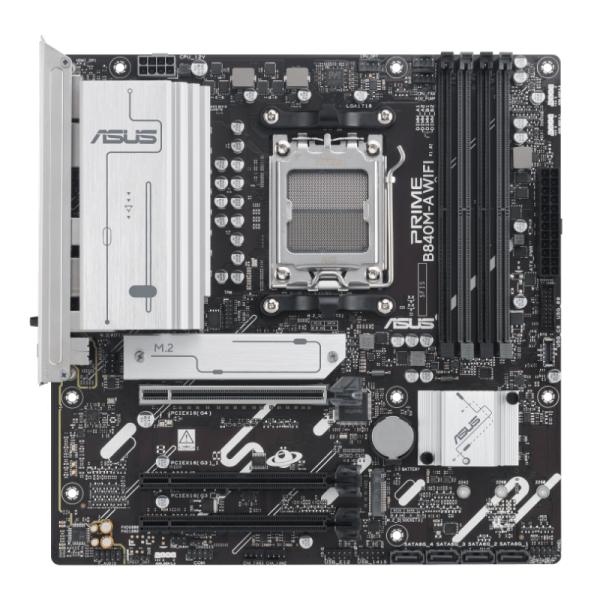 Tarjeta Madre Asus Prime B840M-A WIFI AM5 MICRO-ATX DDR5 90MB1J20-M0EAY0 - Negro / Blanco