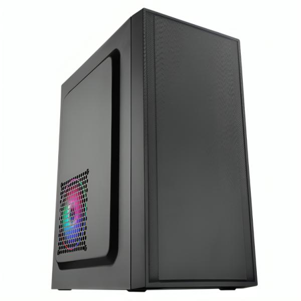 Case Cm03q1ra001c Mini Tower Sin Ventilación Incluida con Panel Lateral y con Fuente de Poder 600W - Negro