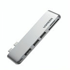 Hub Ugreen CM380 Multifuncional USB-C 2 Puertos USB 3.0 1 Puerto HDMI Rto para Tarjetas Sd/tf para Macbook Air/pro 80856 - Plateado