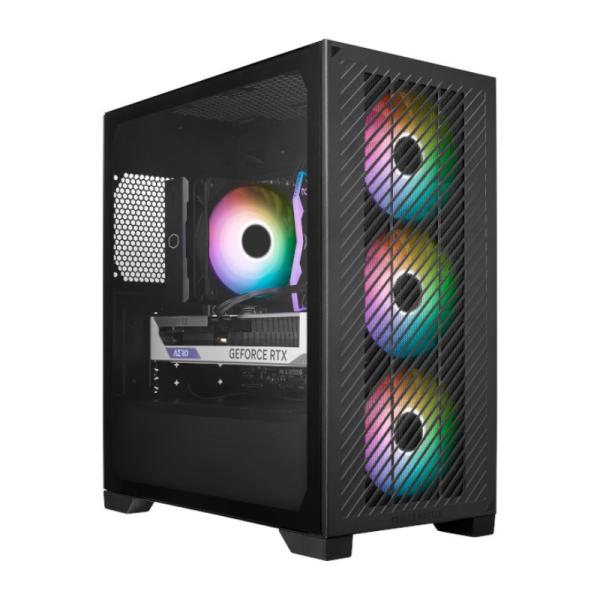 Case gaming RGB Cooler Master elite 301 mini tower ventiladores 3 de 120 mm con vidrio lateral y malla frontal E301-KGNN-S00 Imagen secundaria del producto