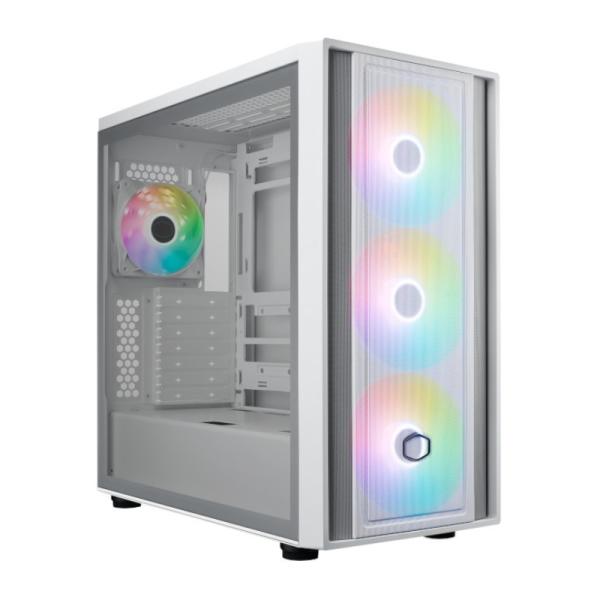 Case gaming RGB Cooler Master masterbox 600 mid tower 3 ventiladores de 140 mm y 1 de 120 mm con vidrio lateral y malla frontal MB600-WGNN-S00 Imagen secundaria del producto