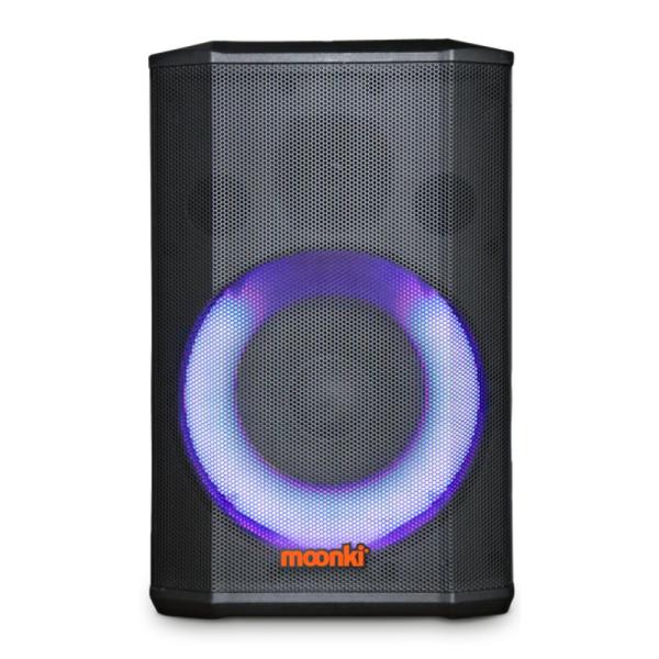Parlante RGB Moonki Malibu MAX MS-108LT 100W Bluetooth con 2 Microfonos - Negro