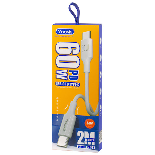 Cable USB Tipo C CB33 Yookie - Blanco