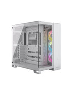 Case Gaming RGB Corsair Atx Icue Link 6500X Mid Tower Ventiladores 3 de 120M con Vidrio Lateral CC-9011270-WW - Blanco