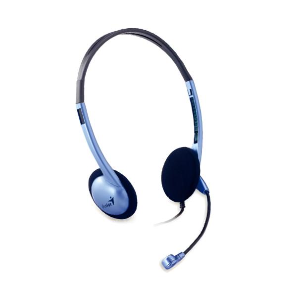 Headset Genius HS-02B Alámbrico 3.5mm 31710037100 - Negro / Azul