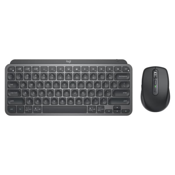 Teclado y Mouse Logitech Mx Keys Mini Combo for Business Membrana Inalámbrico Español 920-011053 - Negro