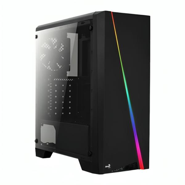 Case Gaming RGB Aerocool Cylon Mid Tower Ventilador 1 de 120MM con Vidrio Lateral ACCM-PV10013-11 - Negro