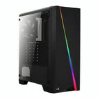 Case Gaming RGB Aerocool Cylon Mid Tower Ventilador 1 de 120MM con Vidrio Lateral ACCM-PV10013-11 - Negro