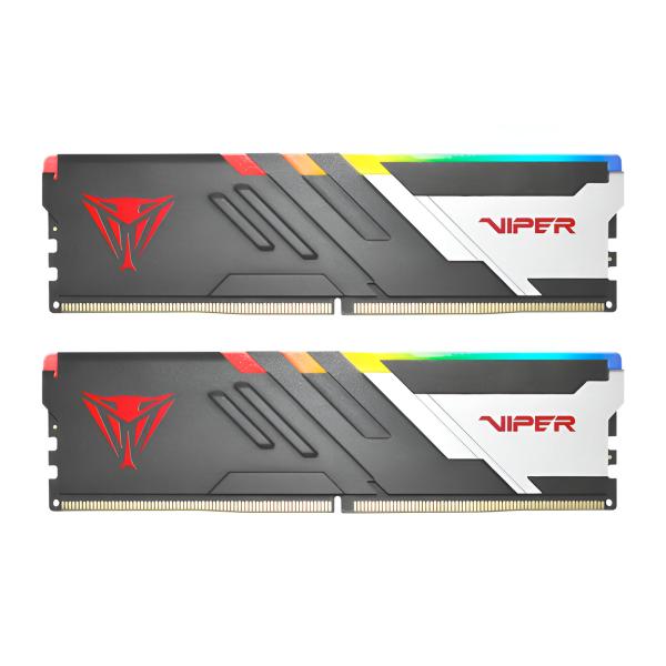 Memoria RAM Pc 32GB Patriot Viper Venom RGB Pvvr532g640c32k DDR5 6400 Mhz CL32 1.4 V Negro Dimm 288 Pines - Negro
