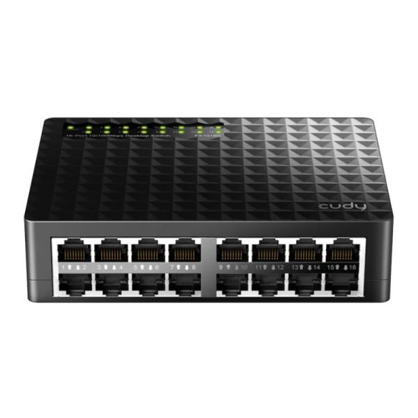 Switch Cudy FS1016D 1.0 16 Puertos RJ45 10/100 Mbps No Administrable - Negro