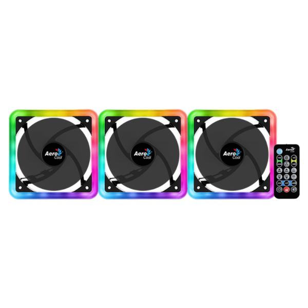 Abanico Aerocool Edge 14 Pro ARGB 3x14cm con Hub H66F