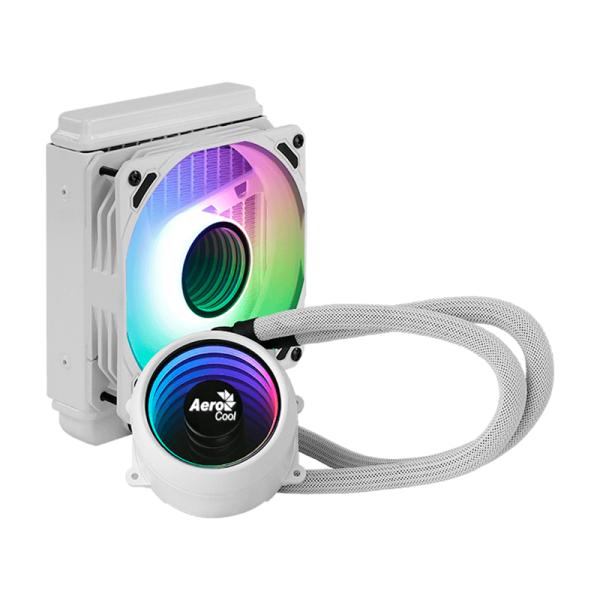 Enfriamiento Liquido Aerocool Mirage L120 White AIO 120mm RGB Blanco