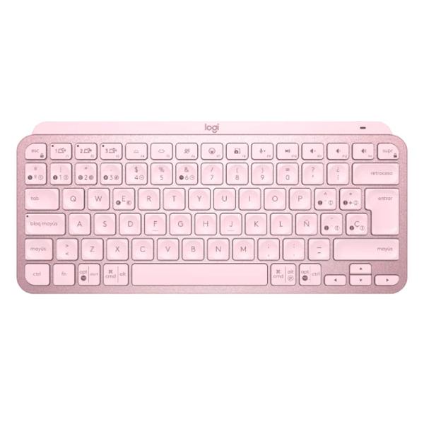 Teclado Logitech Mx Keys Mini Inalámbrico Bluetooth Español Rosado