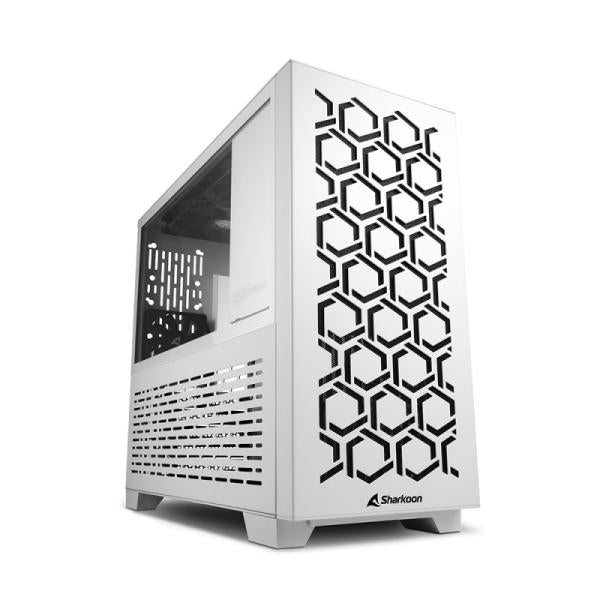 Sharkoon Case MS-Y1000 Mini Tower Blanco Vidrio Templado