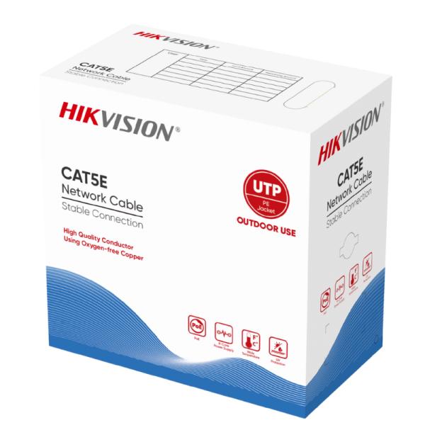 Cable de red exterior utp CAT5E Hikvision DS-1LN5EO-UU e o-std 23awg ul 305M 100% cobre 307400129 Imagen secundaria del producto