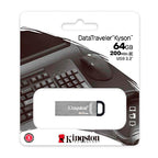 MEMORIA USB 64GB KINGSTON DATA TRAVELER KYSON USB-A 3.2 GEN 1 DTKN/64GB - PLATEADO