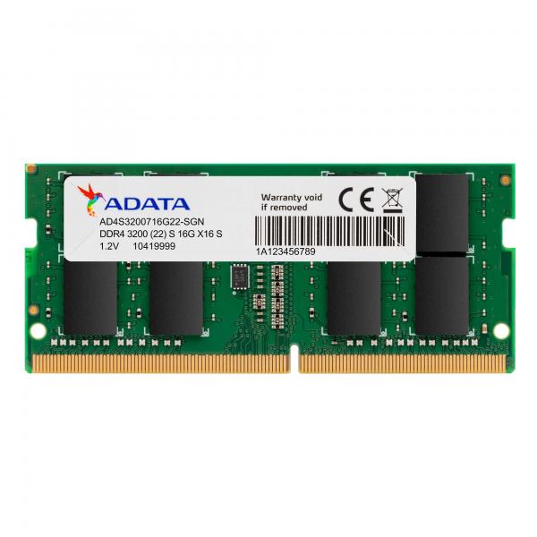 Memoria Ram Laptop 16gb Adata Ddr4 3200mhz Sodimm