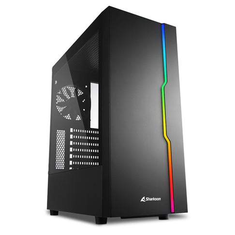 Sharkoon Case Gaming RGB Slider Mid Tower Vidrio/Malla Negro