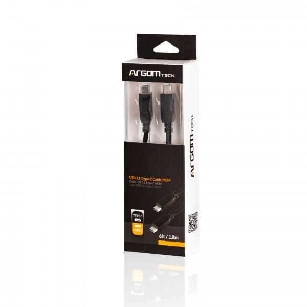 Cable Argom USB 3.1 type c a type c 1.8m Imagen secundaria del producto