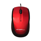 Mouse Argom Optico Alambrico 1200 DPI Rojo