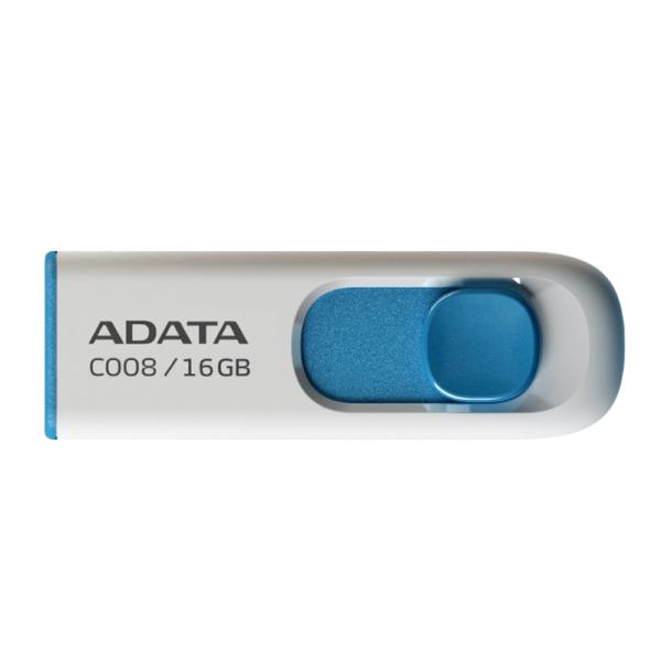 Memoria USB Adata AC008 16GB USB 2.0 - Blanco/Azul