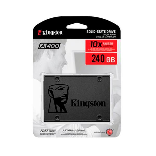 Kingston Disco Duro Interno 240GB A400 2.5" SATA III Gris