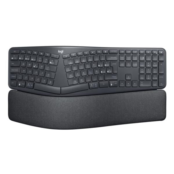 TECLADO LOGITECH ERGO K860 FOR BUSINESS MEMBRANA INALÁMBRICO BLUETOOTH ESPAÑOL 920-009845 - NEGRO