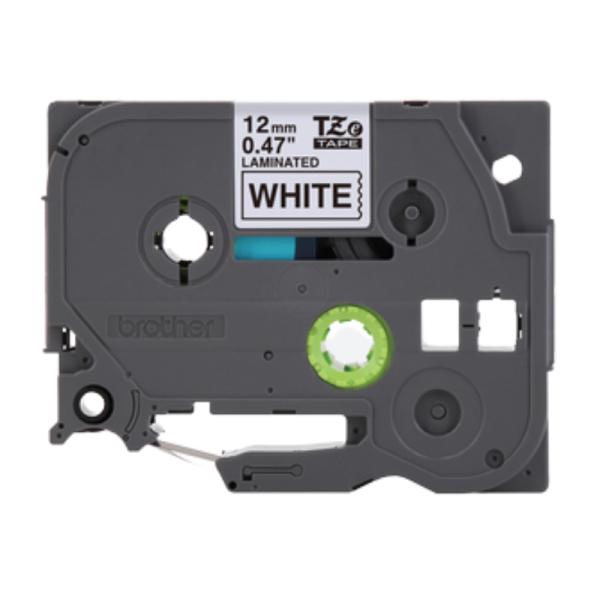 Cinta Laminada Brother TZe-231G 12mm Negro Sobre Blanco