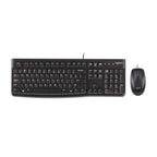 Teclado y Mouse Logitech MK120 Alámbrico USB Inglés Negro