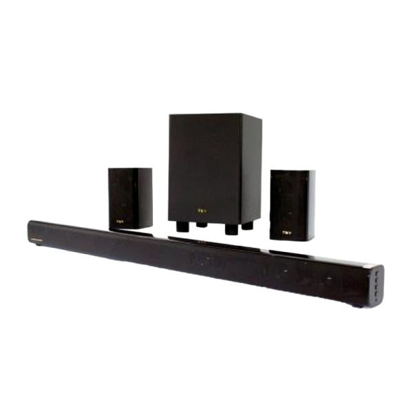 Barra de Sonido Thonet & Vander Rein con 2 Parlantes y Subwoofer HDMI Arc + Spdif Optical + 3,5 Mm. Aux. Estereo + Bluetooth HK096-03618 - Negro