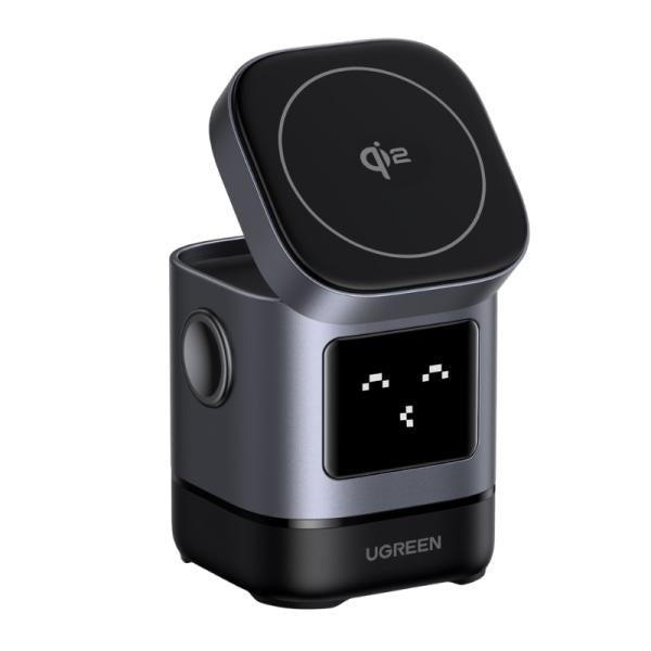 Cargador Inalambrico 2 en 1 Ugreen W709 15W Magnetico Carga Rapida para Apple 45775 - Negro