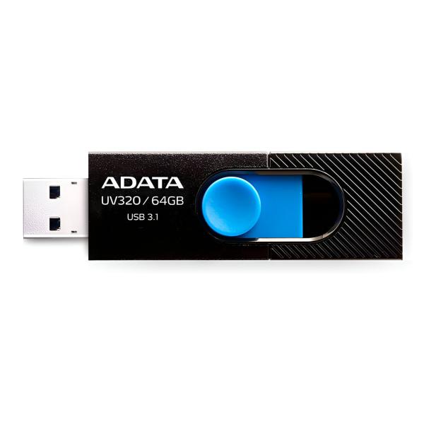 Memoria USB 64GB Adata UV320 USB-A / USB-C 3.2 Gen 1 AUV320-64G-RBKBL - Negro / Azul