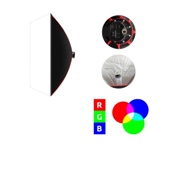 Weifeng Lampara LED Estudio HP-LED120-RGB6090 Prismatica 120W RGB 60x90cm Imagen principal del producto