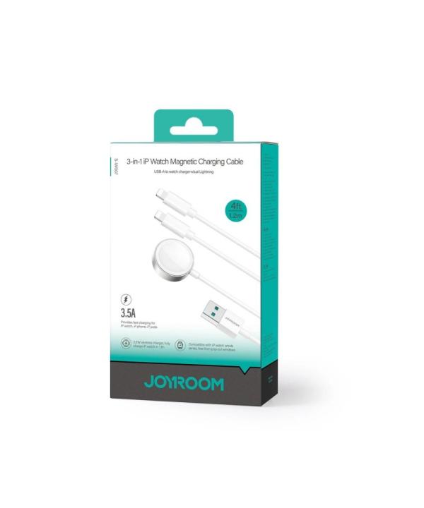 Joyroom Cargador Reloj S-IW007 3 en 1 Blanco